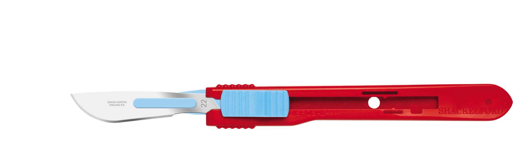 Safety Scalpels, Disposable, Red Handle, Size 22, NonSterile, 500/Box