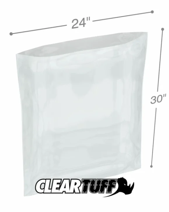 Viscera Bags, 24 x 30" Flat Poly Bags, 4 Mil, 200/Case