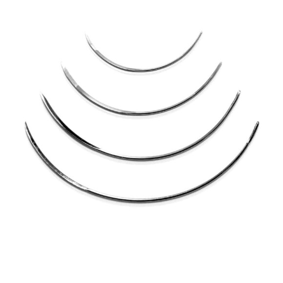 Postmortem Needles, Circle Curved, 4 Inch, Stainless Steel, 12/Pack