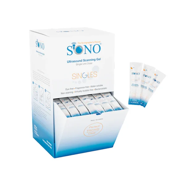 SONO Ultrasound Scanning Gel, Bacteriostatic, 30 mL Each Packet, 100/Single Use Packs
