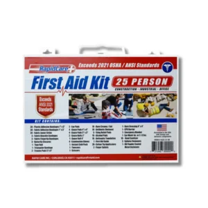 25 Person First Aid Kit, FDA Inspected, Exceed ANSI/OSHA Standards, Each
