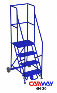 Ladder, Narrow Aisle, Mobile, 4 Step, Each