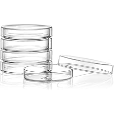 Glass Petri Dish with Lids, High Borosilicate Glass, 60 mm, 5/Pack