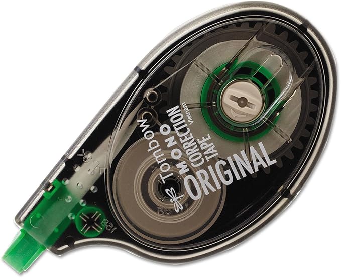 Tombow Correction Tape, Non-Refillable, 1/6" x 394", White Tape, 10/Box